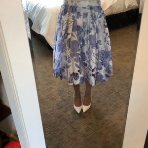 French Connection Light Blue Midi Skirt